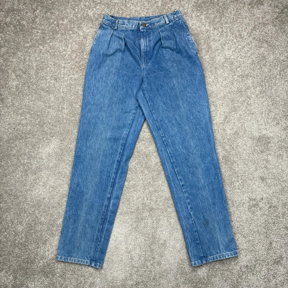 Vintage 70s Calvin Klein Pleated Straight Leg Jeans Size 31 (Fits 28x32)‎